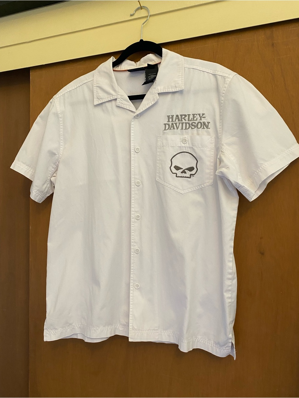 Harley-Davidson Short Sleeve Button Down with Embroidered Back and Pocket